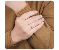 Twisted Heart Silver Ring  CSR-64